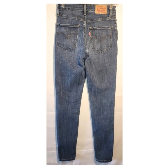 Levis Jeans Womens Size 26 Blue 721 High Rise Skinny Medium Wash Stretch Casual - Picture 2 of 11